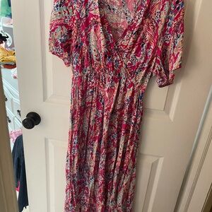 Floral Pink Maxi Dress